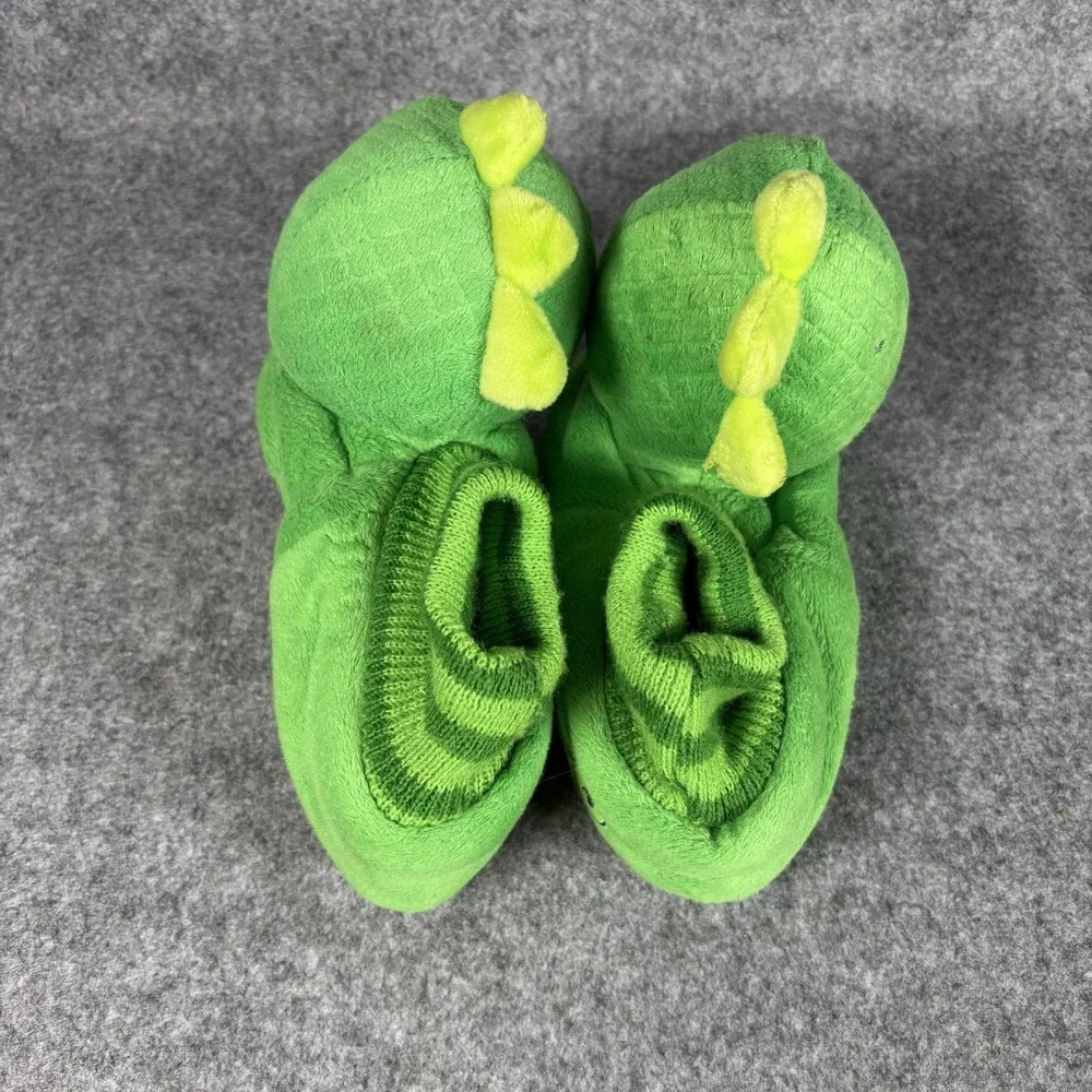 PJ Masks Gekko Plush Slippers Toddler Size M 7-8 Green Character House Shoes
